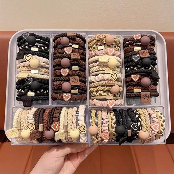 Set Multi - Colored Candy - Colored Heart Headbands, High Elasticity, No Tightening. Must - Have Fashion Hair Accessories For Daily Street Outings And Photo - Taking. Adorable Girly Style, Full Of Vitality And Sweetness,Halloween Accessories, Christmas Hair Accessories, Holiday Gifts(20/5/1pc)