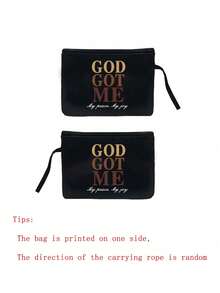 时尚印花托特包套装，大容量休闲手提包，带抽绳的收纳袋，圣诞礼物，女士亚麻大容量手提包，大容量手提包套装，可单肩背，女神大容量多功能手提包 - 彩色 - 查看 9