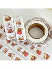 1/3/6/10pcs Kabibala Waterproof Stickers, 500 Sheets - High Adhesive, No Residue, Cute Animal & Food Patterns - Great For Back To School Rewards, Can Stick On Water Bottles, Laptops, Scrapbooks - Fun Reward Gift, Adorable Stickers - Multicolor - View 3