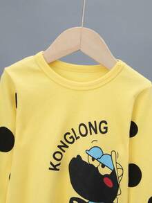 6pcs/Set Boys' Cartoon Dinosaur Print Pajama Set, Long Sleeve Top And Long Pants Homewear Sleepwear - Multicolor - View 3