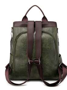 Women's Fashion Anti-Theft Backpack - Army Green - View 5