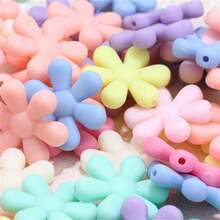 100/200pcs 15mm Acrylic Matte Pentagram Beads, Spring Colors, For DIY Handmade Bracelets And Necklaces, Educational Beads To Promote Intellectual Development