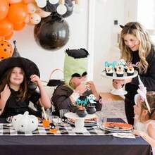 D24 PCS Halloween Gender Reveal Cupcake Toppers Pink Blue Glitter Ghost Halloween Booy Or Ghoul Cupcake Picks For Halloween Gender Reveal Theme Birthday Party Cake Decorations Supplies10