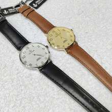 Pallyjane Men's Leather Watch With Black Strap - 銀色 - 查看 2