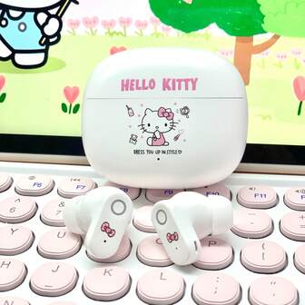 Sanrio Auriculares inalámbricos   con cancelación de ruido, audífonos intrauriculares con batería de 200 mAh, ideales para deportes, ejercicio, viajes, juegos y regalos de cumpleaños para todos los teléfonos inteligentes y computadoras portátiles