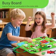 Foldable Farm Animals Felt Storyboard Set, Kindergarten Storytelling Early Education Interactive Game Kit, Car Airplane Travel Toys, Birthday Gift - Early Education Toys - View 5