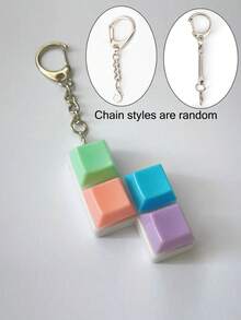 1个成人减压键盘钥匙扣 - 积木造型彩色按键，PC材质，钥匙扣，抗焦虑，成人玩具，酷炫小玩意，动漫风格，Picky Pad - 彩色 - 查看 12