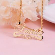 Customized Name Necklace, Heart Crown Necklace, Personalized Cuban Link Name Necklace, Perfect Birthday Gift - Multicolor 3 - View 14