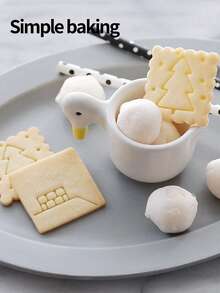 مجموعة من قطعتين من قوالب قطع بسكويت عيد الميلاد الرجعية، قالب بسكويت للأم والطفل، قالب بسكويت مربع، ديكور عيد الميلاد، قالب تزيين الكيك، أداة صنع الحلويات