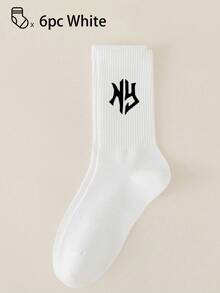 40pcs/30pcs/24pcs Unisex Comfortable Sports Socks, Men's Long Socks For Sports And Training, Women's Long Socks For Casual And Business Wear, Antibacterial, Soft, Black And White, Odor-Resistant, Moisture-Wicking, Lightweight And Comfortable, Suitable For Autumn/Winter, 20pcs/10pcs/8pcs/6pcs/4pcs/2pcs Set, Autumn