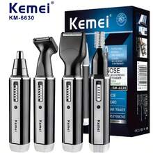 4-In-1 Rechargeable Electric Nose Hair Trimmer, Ear, Eyebrow Trimmer And Shaver, Personal Care Set For Men - Kemei KM-6630