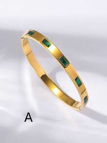 4/1 件奢华 18K 镀金不锈钢女士首饰套装金手镯 Ins 风格轻盈堆叠手链妈妈礼物圣诞节感恩节万圣节婚礼珠宝礼物周年情人节波西米亚珠宝日常派对