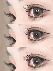 Easy Charm 60pcs Self-Adhesive False Eyelashes Set - C Curl, 10mm Flared Design, Natural Criss-Cross Style, Suitable For Beginners Reusable