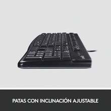 K120 Teclado con Cable para Windows, Plug-and-Play USB, Tamaño Normal, Resistente a Las Salpicaduras, Barra Espaciadora Curvada, Compatible con PC, Laptop - Negro - Teclado Computadora - Ver 4