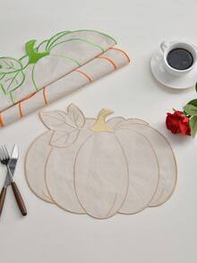 1-200 pièces Napperons de table d'Halloween en forme de citrouille, faciles à nettoyer, à essuyer, antidérapants, tapis de table à manger, décoration pour fête de mariage, festival, convient pour la maison, le restaurant, la décoration de table à manger, articles ménagers