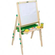 ® Deluxe Kid S Wooden Art Easel DualSided Whiteboard And Chalkboard