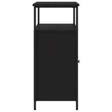Sideboard Black 100x35x80 Cm Engineered Wood - Black - View 8