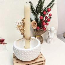 DIY Clay Mold Large Polka Dot Candle Holder Decor Mold, Home Decoration Vase Flower Pot Silicone Mold For Resin, Plaster - Silicone Mold - View 6