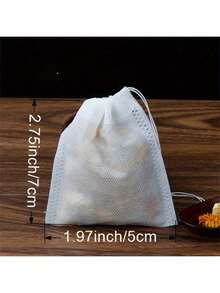 100pcs Reusable Drawstring Soup Bags - Multipurpose Kitchen Filter For Tea Leaves, Spices & Muslin - Perfect For Cooking, Chinese Herbs & Bone Broth Back To School