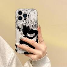 Custodia per iPhone, nuova custodia per telefono Anime Kaneki Ken, compatibile con iPhone 16 Pro Max, 15, 14, 13, 12, 11, 8, 7, Pro, X, XR, XS Max, in silicone TPU - Bianco latte A - Visualizzare 8