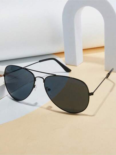 1 Cặp kính râm phi công thời trang dành cho nam, thích hợp đeo hàng ngày