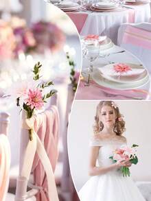 48 件紫色丝绸雏菊和人造玫瑰花头 - 散装人造花，用于 DIY 蛋糕装饰、花环、花圈和花束 - 非常适合婚礼、新娘送礼会、圣诞节装饰、青少年送礼会和家庭派对装饰 - 彩色 - 查看 7