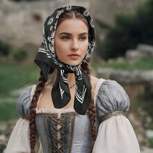 Silk Scarf Scarf Women 248Pcs, Satin Bandana Hair Scarf Boho Headwear Beach Travel Holiday Decors - 2 Petite + Đen, Nâu - Xem 6