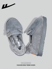 1 Pair WARRIOR Women's Autumn/Winter Warm Sports Shoes, Lace-Up Soft Sole Casual Shoes, Low-Top Outdoor Flat Shoes, Thermal Lined, Commuting Shoes, Round Toe Low Heel Non-Slip Solid Color Elegant Soft Bottom Hiking Shoes, Suitable For Students Graduation Photos, Women Low-Top Leather Sports Skateboard Shoes