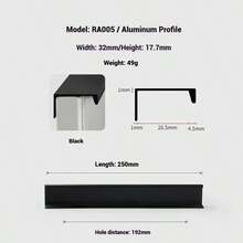 Manijas ocultas simples para gabinetes, tiradores de puertas de armarios de cocina, elegantes manijas largas de aleación de aluminio para muebles
