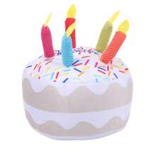 1pc Pet Bite Plush Cake Doll With Sound Effects, Chew Doll For Dog/ Cat Birthday Celebration, Durable & Convenient - Multicolor - View 11