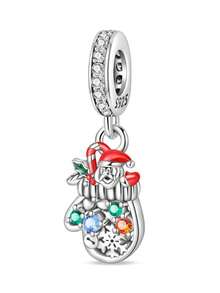 Silver Plated Charms Red Love Magic Poker Christmas Snowflake Rose Gold Coffee Cup Santa Claus Cane Christmas Sled Gloves Christmas Tree Strawberry Christmas House Red Bell Christmas Biscuits Christmas Series Charm Fit Original Bracelet Charm Beads Necklace Diy Female Jewelry