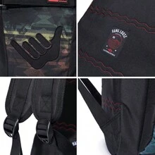 Mochila Hang Loose Masculina Moderna Reforçada Porta Skate - Multicolorido - Visão 9