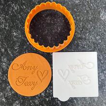 定制文字蛋糕装饰、DIY模具、糖霜蛋糕模板、婚礼翻糖压花工具、名字蛋糕模具、手工饼干/糕点压花印章 - 彩色 - 查看 10