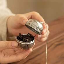 1pc/2pcs, Stainless Steel Tea Filter With Chain - Reusable Mesh Filter, Perfect For Tea, Spices And Seasonings, Tea Infuser, Mesh Tea Filter, Creative Separable Tea Accessories, Kitchen Tea Accessories