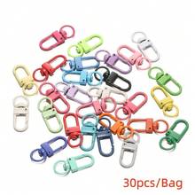 10 Stück/30 Stück/Beutel Schlüsselanhänger Legierung Schnappverschluss Karabinerhaken Zubehör für DIY Schlüsselanhänger, Halskette, Armband