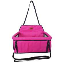 Car Seat For 2 Pets Together In The Car For Small Dogs Up To 30kg - Pink - View 9