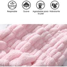 Toalla para Cabello,Toalla de Microfibra para el Cabello,2 Toallas de Secado de Pelo Ultra Suaves y Absorbentes,Gorro de BañO de Secado RáPido para Mujeres, Adultos o NiñAs,y Beige - 1 - Ver 6