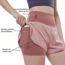 Women Sports Shorts - Rose - View 5