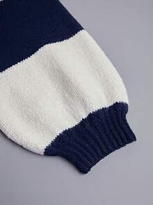 Cárdigan de punto a rayas de manga larga para mujer, con cuello en V profundo y bajo regular, adecuado para vacaciones, citas, escuela, oficina, uso diario, viajes, aeropuerto, otoño/invierno