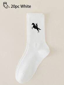 Bộ 40/30/24 đôi tất thể thao thoải mái dành cho cả nam và nữ, tất dài nam phù hợp cho thể thao và tập luyện, tất dài nữ phù hợp cho trang phục thường ngày và công sở, kháng khuẩn, mềm mại, màu đen trắng, khử mùi, thấm hút mồ hôi, nhẹ và thoải mái, phù hợp cho mùa thu/đông, bộ 20/10/8/6/4/2 đôi, mùa thu - Nhiều màu - Xem 12