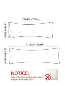 1 件华夫格子床枕套床上用品纯色靠垫套柔软长枕头适合夏季沙发抱枕