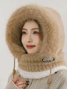 1 sztuka czapki zimowej, 3 w 1 pluszowa czapka, zimowa ochrona twarzy, wiatroszczelna, ochrona uszu, czapka na głowę, ciepły kapelusz typu bucket odpowiedni na mroźną zimę, ciepła zima