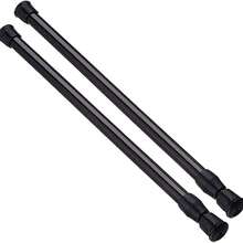 2pcs Modern Adjustable Tension Curtain Rods - Heavy Duty Expandable Rod, No Drill Tension Rod, Suitable For Shower, Closet, Window, Towel Rack - Steel And Plastic Home Decor Christmas Decor - Black - View 8