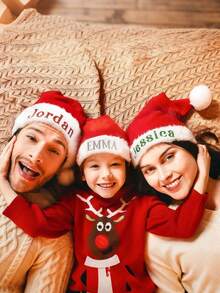 Personalized Custom-Made Christmas Hat With Plush Edge For Adults And Children, Santa Claus Hat, New 2025 Style