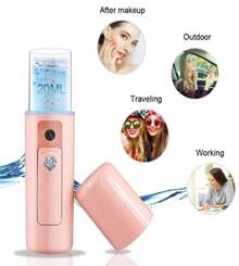 Nano Facial Mister Moisturizing Atomization Humidifier Cool Mist Facial Steamer Handy Mist Sprayer Moisturizing &Amp; Hydrating For Skin Care, Makeup, Eyelash Extensions (White)