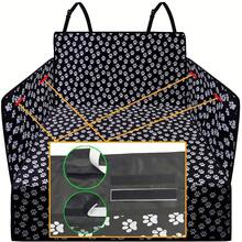 Universal Fit Dog Car Trunk Liner Protector, Non-Slip Waterproof Pet Cargo Cover, Scratch-Resistant Washable Luggage Mat For Small Trucks SUVs, Black Fabric Material, Trunk Mat With A Paw Print Pattern - A Christmas Gift For Car Owners - Black - View 3
