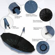 Umbrellas And Rain Hat Umbrellas - Blue - View 6