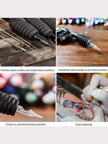 50 piezas Surtido de agujas para tatuajes (1RL, 3RL, 5RL, 7RL, 9RL), adecuado para principiantes, artistas de tatuajes profesionales y estudiantes - Multicolor - Ver 4