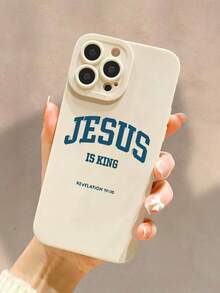 1pc New Creative Slogan Pattern Unique Phone Case Compatible With Apple Series 17 ProMax/Air, 16, 11/12/13/14 Plus/XR/7/8 Plus/15 ProMax - Multicolor - View 2