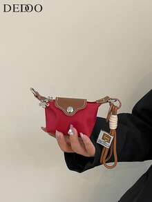 女士时尚简约迷你零钱包包包装饰可挂包包多种颜色可做小礼物可作为礼物送给闺蜜女士钱包迷你钱包零钱包手拿包零钱包 - 紅色 - 查看 10